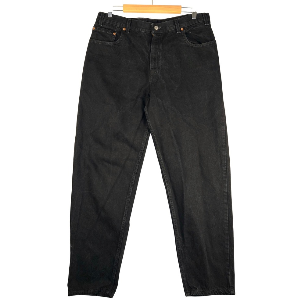 Levis 560 Mens Black Loose Fit Tapered Leg Jeans USA Vintage 36x32 (Fits 35x31)